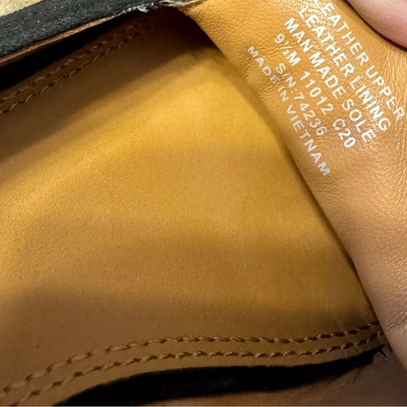 TORY BURCH Leigh Suede Square Toe Loafer Flats in Black Size 9.5 EUC! - Picture 4 of 12